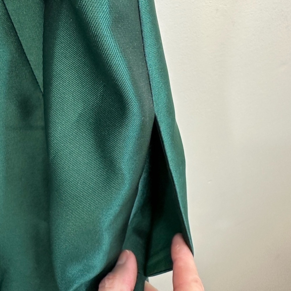 NWT ALFRED SUNG  D777 V-Neck Faux Wrap Cocktail Dress Hunter Green Size 18 - Picture 7 of 16
